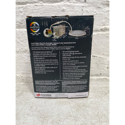 Kit de luz LED empotrada regulable HALO HLB de 4 pulgadas, CCT ajustable, sin carcasa, clasificación IC