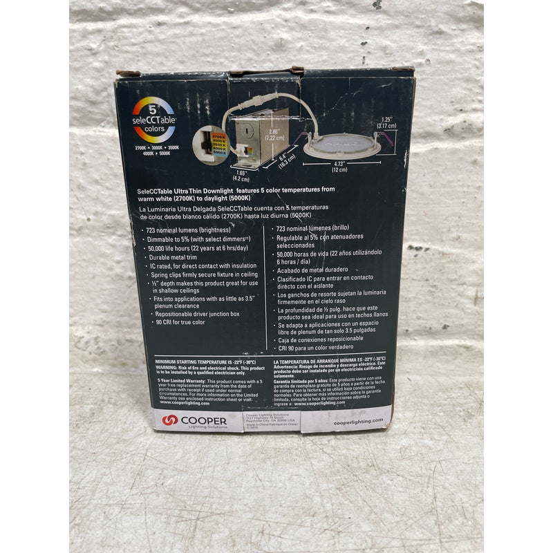 Kit de luz LED empotrada regulable HALO HLB de 4 pulgadas, CCT ajustable, sin carcasa, clasificación IC