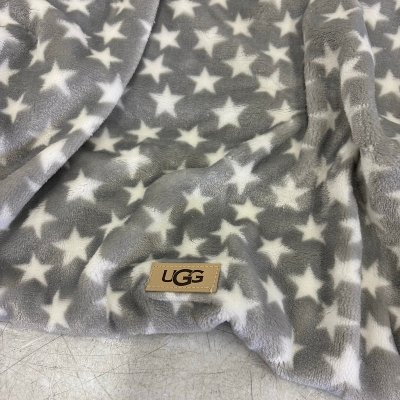 UGG Avery Xtra Large Glacier Gray Stars Hooded Soft Dog Pajama - 17-19" Collar