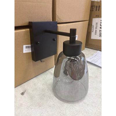 Pack-of-4 Vcozar Glass Wall Lamps, Square Base Modern Black Wall Sconce