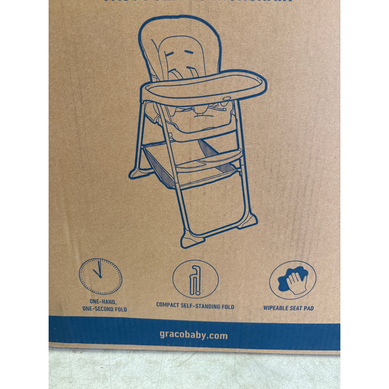 Graco Slim Snacker High Chair Ultra Slim Fast-Folding Multiple Recline Positions