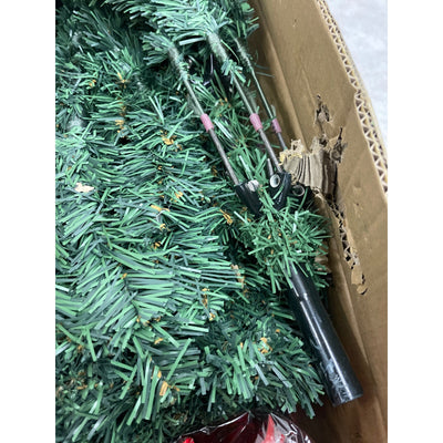 Árbol de Navidad artificial de 180 cm, decoración navideña, árbol artificial de temporada con adornos