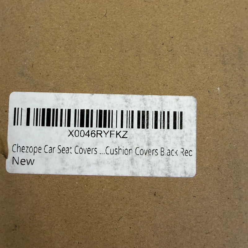 Chezope Full Set Leather Seat Covers Universal Fit for Most Vehicles - Black/Red