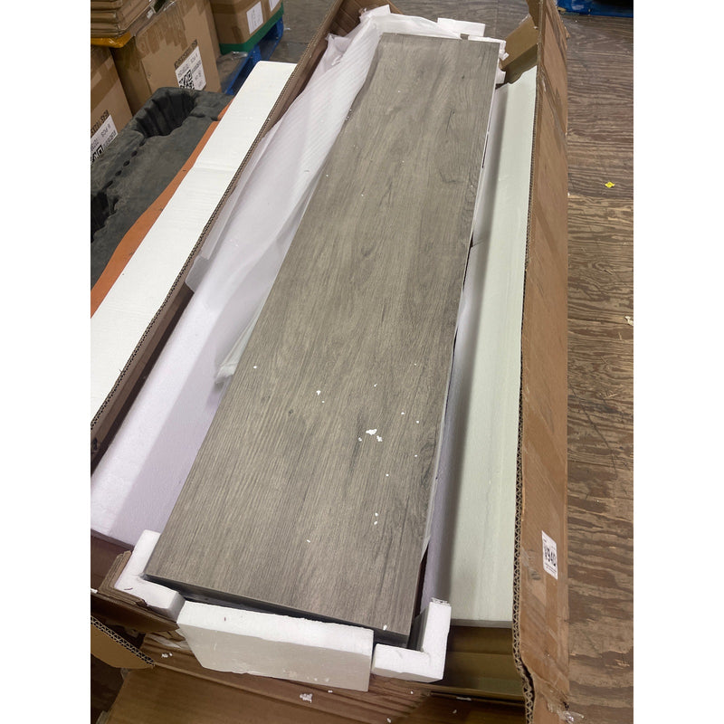 Tribesigns Farmhouse Console Table, 55 Inch Wood Sofa Table Hallway Table Gray