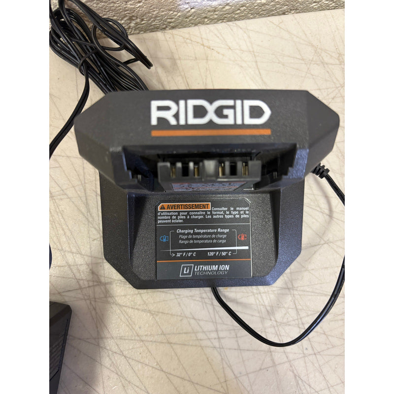 RIDGID 18V Lithium-Ion Charger, Compatible w all RIDGID 18V Tools and Batteries