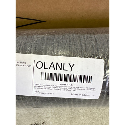 47"x32" OLANLY Front Door Mat Indoor Outdoor Entrance Waterproof All-Season Grey