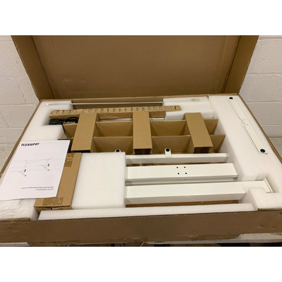 FLEXISPOT Standing Desk Electric Stand Up Desk White/Tan 24"x40"x28" SEE DETAILS