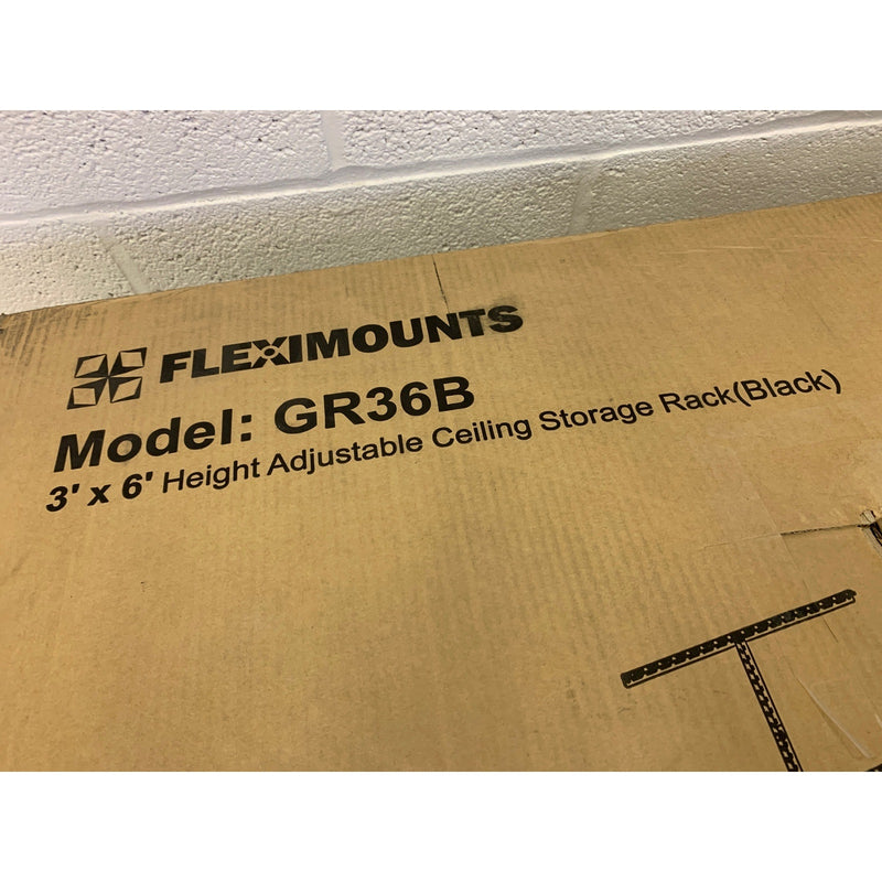 FLEXIMOUNTS  Overhead Garage Storage Adjustable Ceiling Storage Rack 3x6