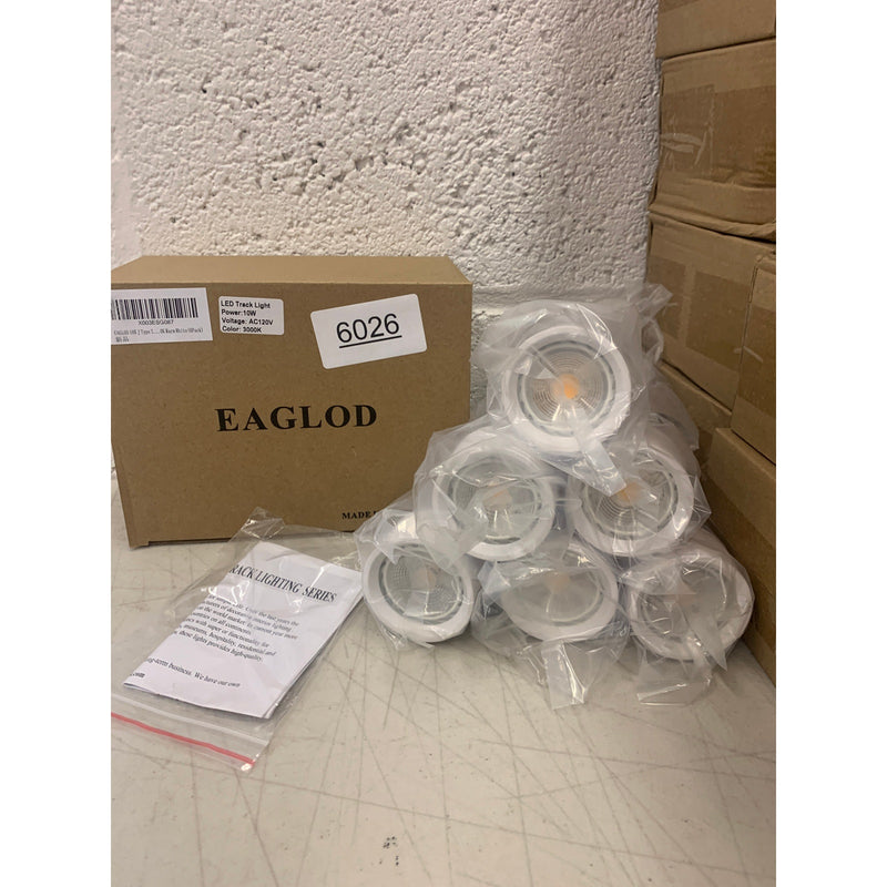 6-Pack EAGLOD 10W J Type Track Lighting Head to Base, Dimmable LED Lightolier