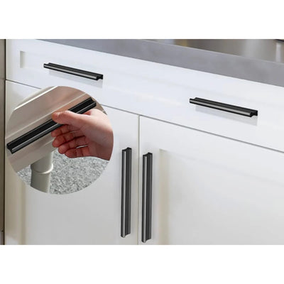 Goo-Ki 12-Pack 3-3/4" Hole Center Cabinet Pulls Black, Drawer Hardware Cabinets