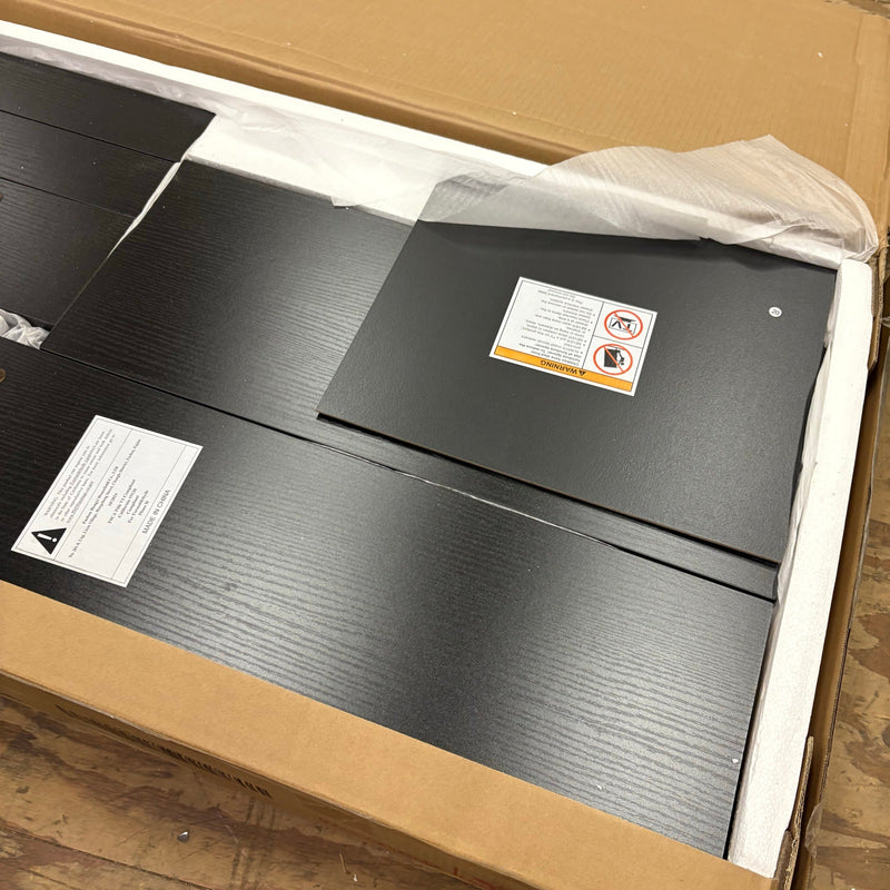 FCH Computer Desk, Multifunctional Workstation Drawers Keyboard Tray Hutch Black