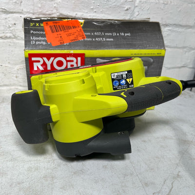 RYOBI 6 Amp Corded 3 in.W x 18 in.L Portable Belt Sander, 820 FRM, Low Profile