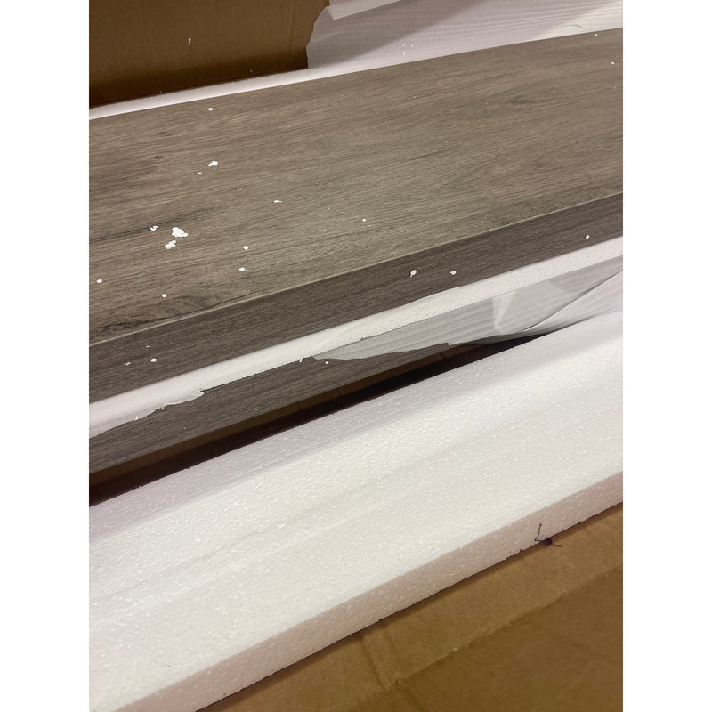 Tribesigns Farmhouse Console Table, 55 Inch Wood Sofa Table Hallway Table Gray