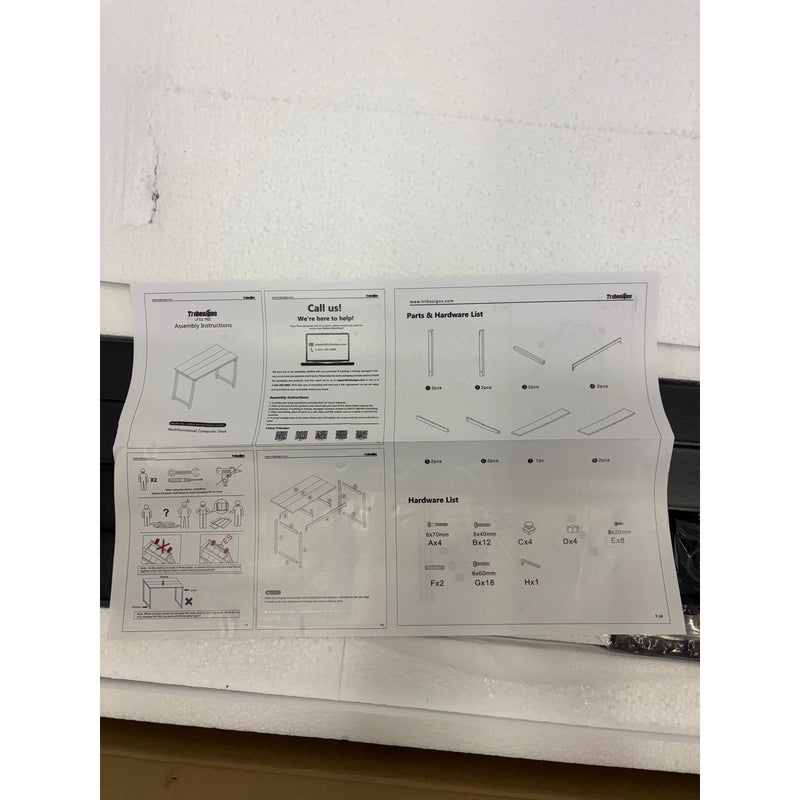 Tribesigns Large Comuter Desk, Conference Table, Rectangular Meeting Table Brown