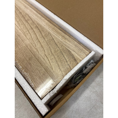 Set-of-2 Floating Shelves for Wall 24-Inch Light Wood Shelves, TAN, Light Brown