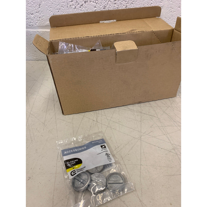 30-PACKS-OF-4 Commercial Electric 1 inch Closure Plugs, Weatherproof- GRAY