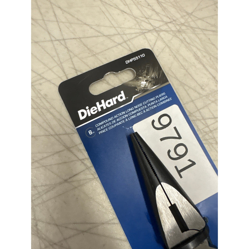 DieHard 8" PivotForce Long Nose Cutting Compound Action Plier Hand Tool DHP55110
