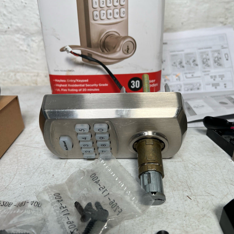 Kwikset 917 SmartCode Keypad Electronic Door Lever, Satin Nickel SEE DETAILS