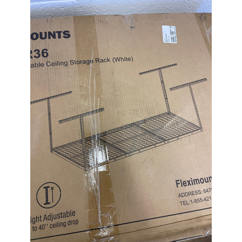 FLEXIMOUNTS  Overhead Garage Storage Adjustable Ceiling Storage Rack 3&