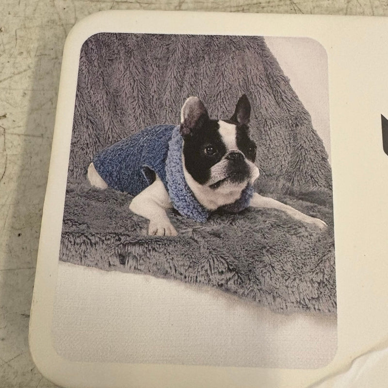 Koolaburra by UGG Pet Flannery Half Zip Dog Vest - 12-13" Collar, Blue - Small