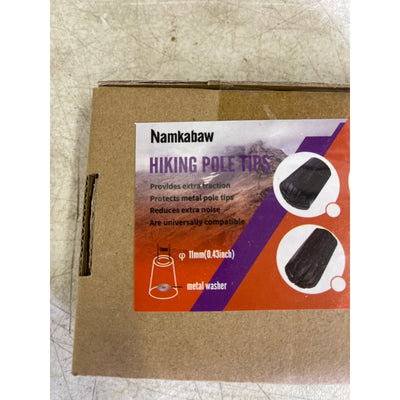 Namkabaw 12-Pc SLANTED Walking & Trekking Stick Tip Replacement 11mm, Rubber
