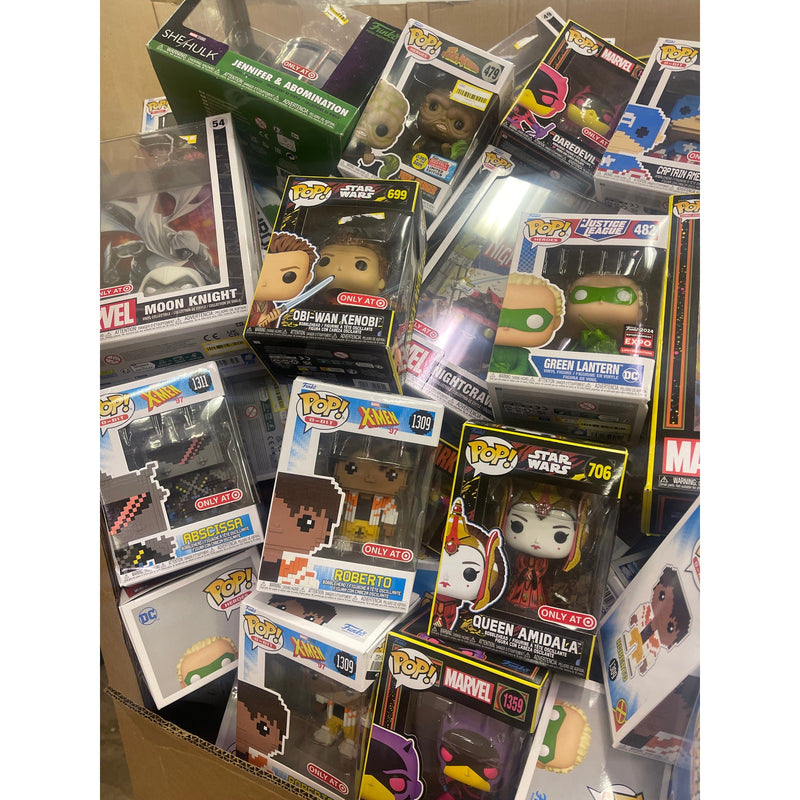 Pallet-of-400 FUNKO POPS, BIG & SMALL, Star Wars, Marvel, WWE, Justice League, Avengers - POP!