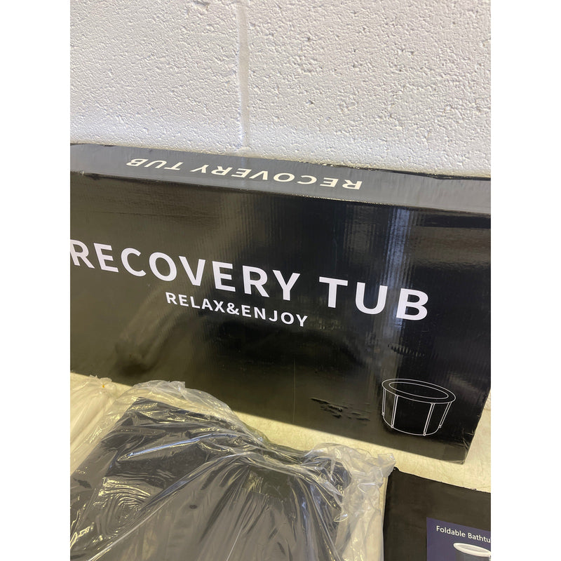 MEVLEM Ice Bath Tub for Cold Plunge, Portable, Black, with Lid