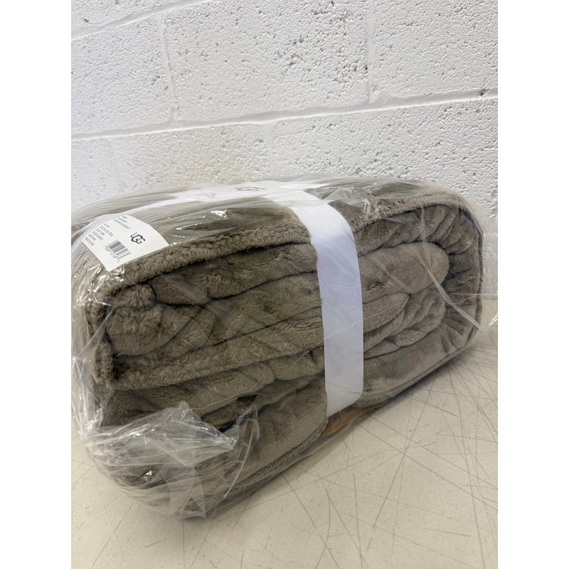 UGG Novah Queen Blanket 96in x 92in, Comfy Cozy Soft Feel, LT Fawn - Brown