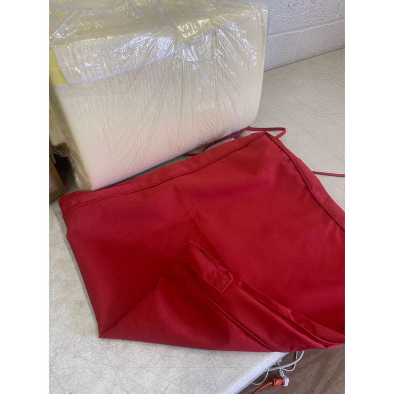 Bench Cushion 48 x 18 x 3 Inch Waterproof Bench Seat Cushion Red Handles & Ties