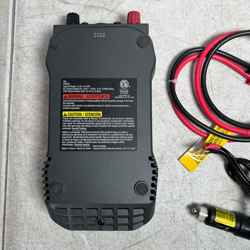 VECTOR 500W Power Inverter, Dual Power Inverter, Two USB Charging Ports