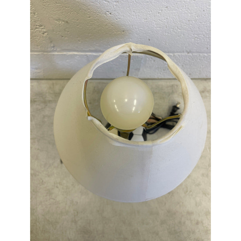 16" Soccer Ball Lamp Base with White Shade, Corded Electric. SEE DETAILS