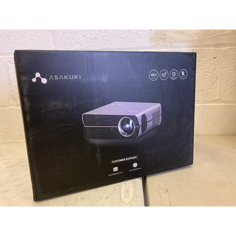ASAKUKI Projector with WiFi and Bluetooth, Native 1080P 4K Support 450 ANS