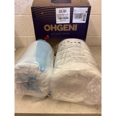 OhGeni Cooling 4-in Dual Layer Twin-XL Mattress Topper, College Dorm / Apartment