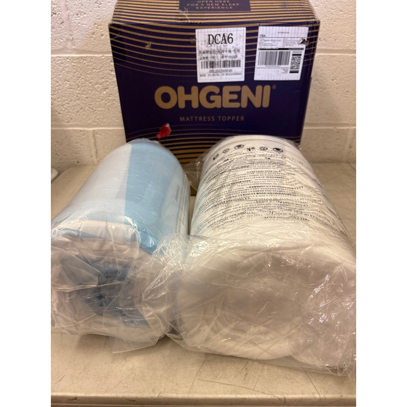 OhGeni Cooling 4-in Dual Layer Twin-XL Mattress Topper, College Dorm / Apartment