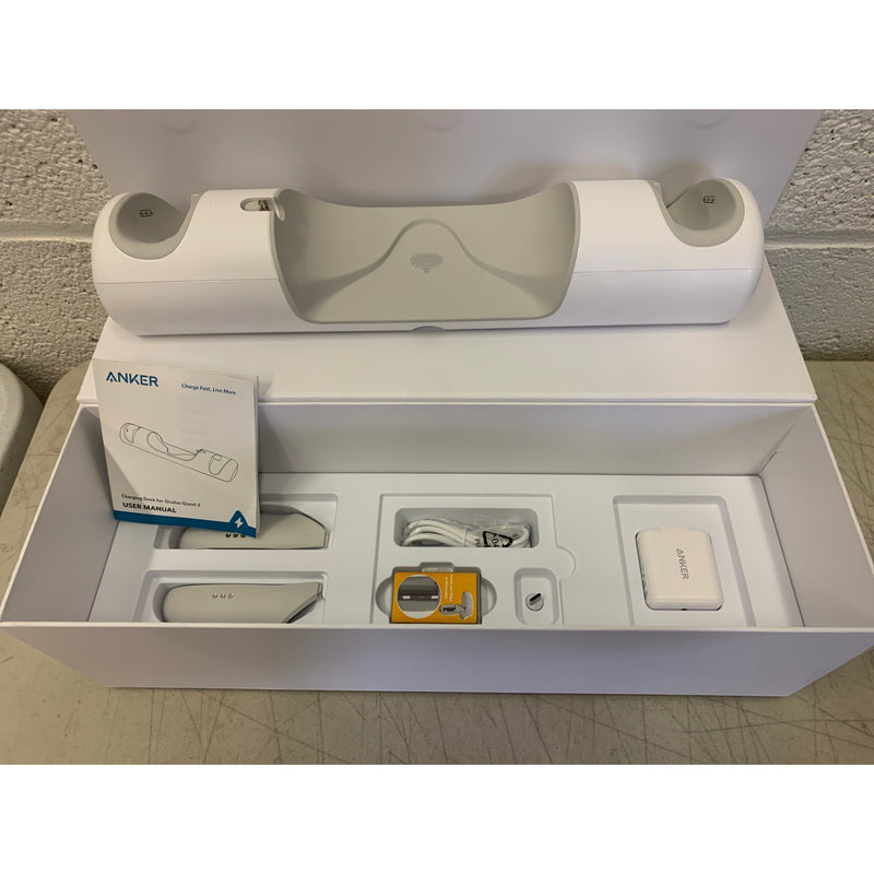 Anker Charging Dock Set for Oculus Quest 2 Charging Station Stand White