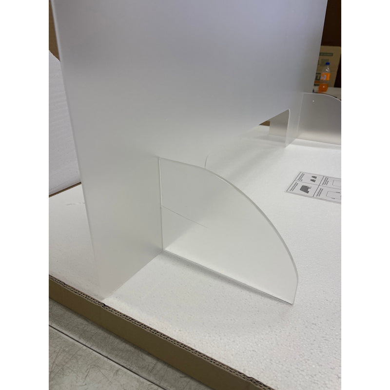 4-PACK Plexiglass Protective Shield Sneeze Guard 39" x 31" x 1/8" 12" Stand Base