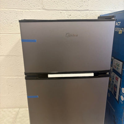 Midea 3.1 cu ft Compact Freestanding Refrigerator with Freezer, 2-Door Silver