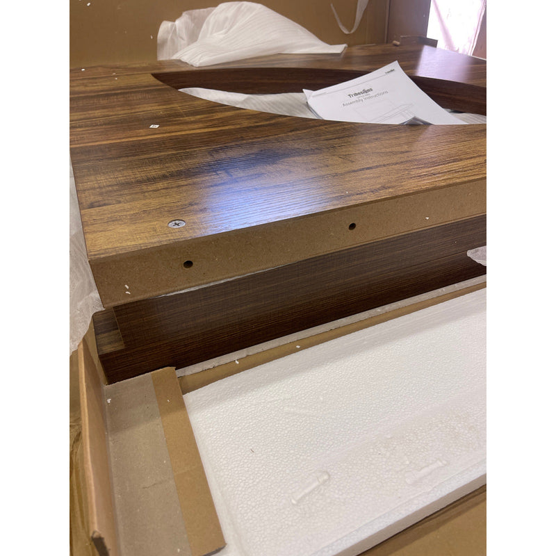 Tribesigns Farmhouse Console Table, 70.9" Wooden Hallway Foyer Table BROWN, READ