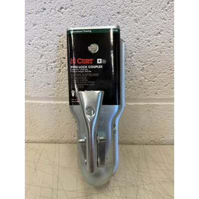 CURT 2" Straight-Tongue Coupler with Posi-Lock (3" Channel, 3,500 lbs, Zinc)