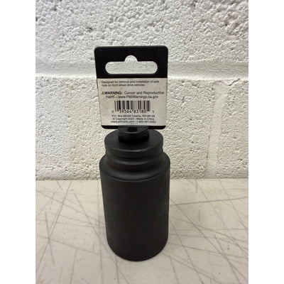 Performance Tool Heavy Duty 36mm 12 Point Axle Nut Socket Chrome Alloy Steel