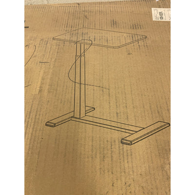 SANODESK Adjustable Overbed Bedside Table with Casters Black 31.5" W x 17.7" D