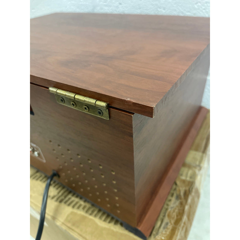 Victrola Lawrence 4-in-1 Bluetooth Record Player, Radio, Turntable, Wood Finish