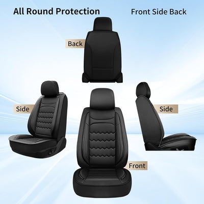 PearlBoat Car Seat Covers, Compatible with Honda Accord 2013-2025 (Black)