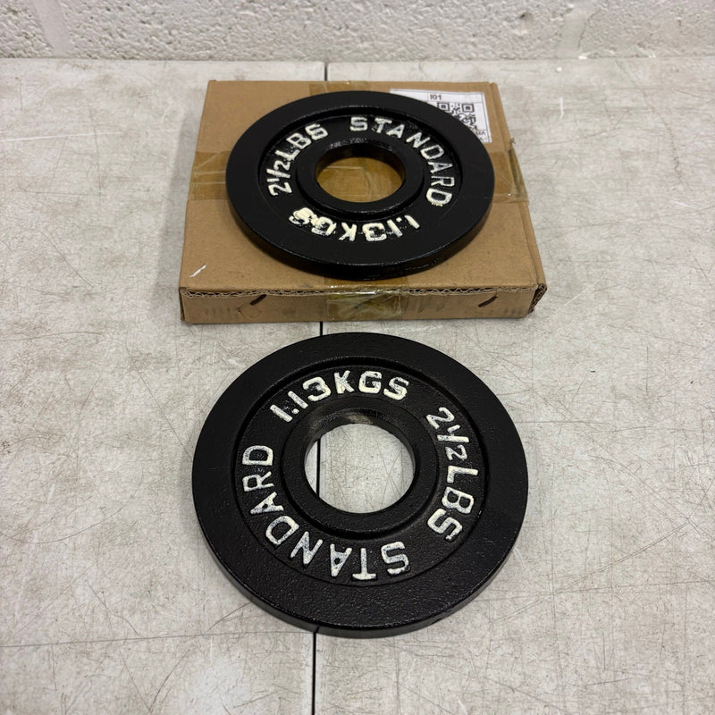 SET OF 2 - 2.5 lbs Weight Plates with 2" Bar Diameter, Weight Lifting Training