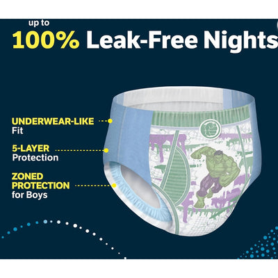 (2pk) Goodnites Boys' Nighttime Bedwetting Underwear, Size S/M (43-68 lbs) 44 Ct