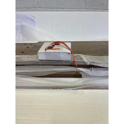 Tribesigns 63" Console Table, Farmhouse 2-Tier Sofa Table Entryway Storage Brown