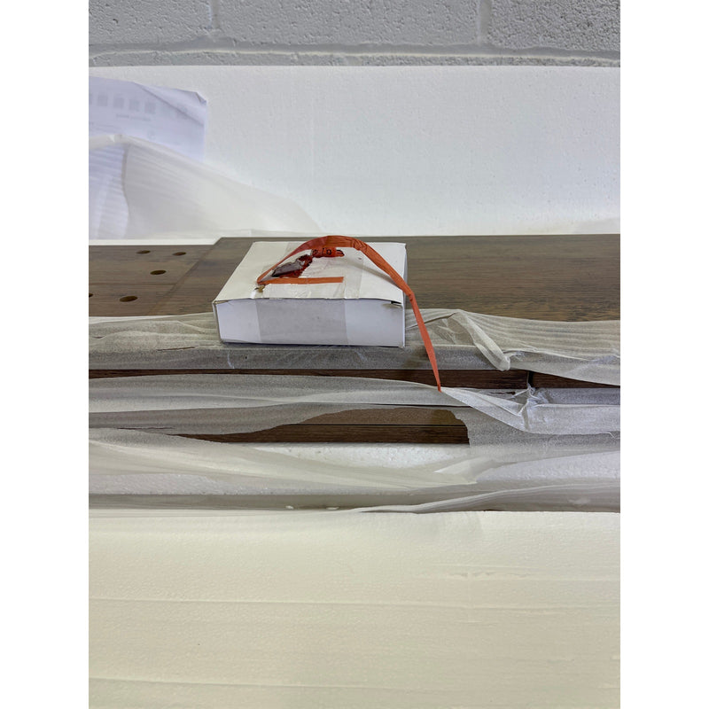 Tribesigns 63" Console Table, Farmhouse 2-Tier Sofa Table Entryway Storage Brown