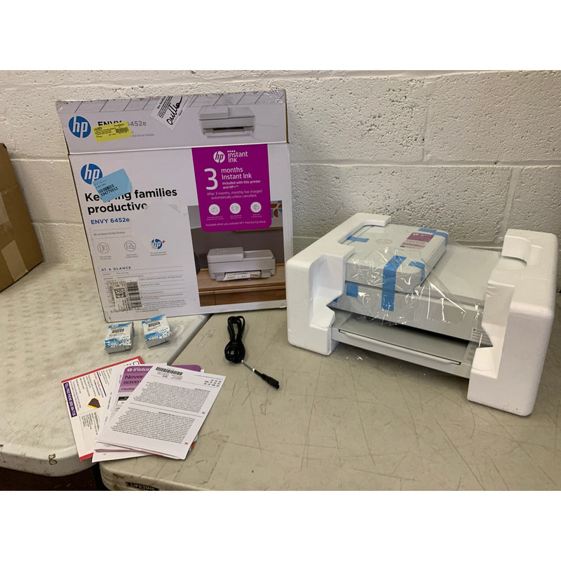 HP Envy Wireless Inkjet Color All-in-One Printer, Print Copy Scan White 6452e