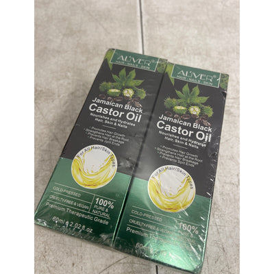 2-Pack Aliver Jamaican Black Castor Oil Hair Growth & Skin Conditioning 2oz Each