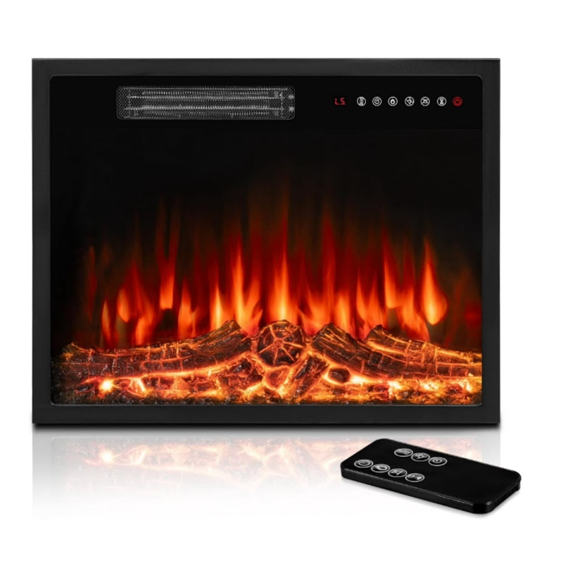 Waleaf 23-Inch Electric Fireplace Insert with LED Realistic Adjustable Flame